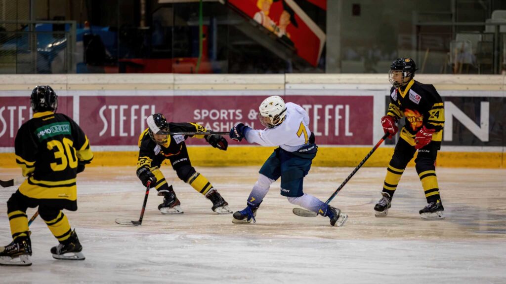 Nachwuchsspieler der Lower Austria Stars bei einem Eishockeyspiel